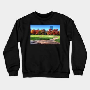 Boston MA Boston Common Baseball Field Baseball season is over Crewneck Sweatshirt